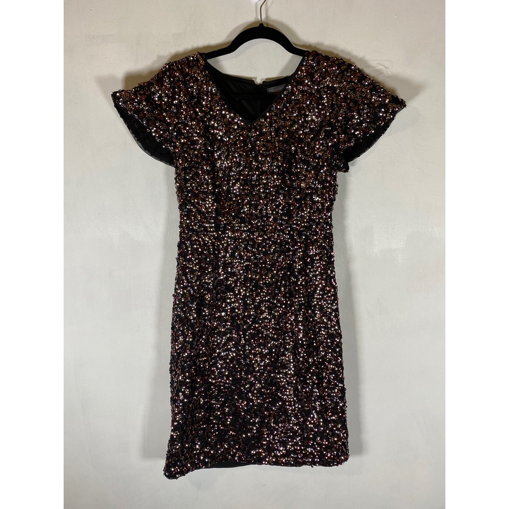 Vince Camuto Sequin Mini Dress Size 2 Cocktail Party Holiday Date Flutter Sleeve